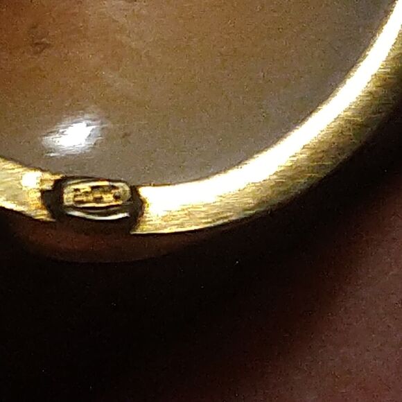 VINTAGE YELLOW GOLD SILVER 800 CARVED CAMEO RIGHT FACE BROOCH 4 GRAM PIN PENDANT - Picture 9 of 11